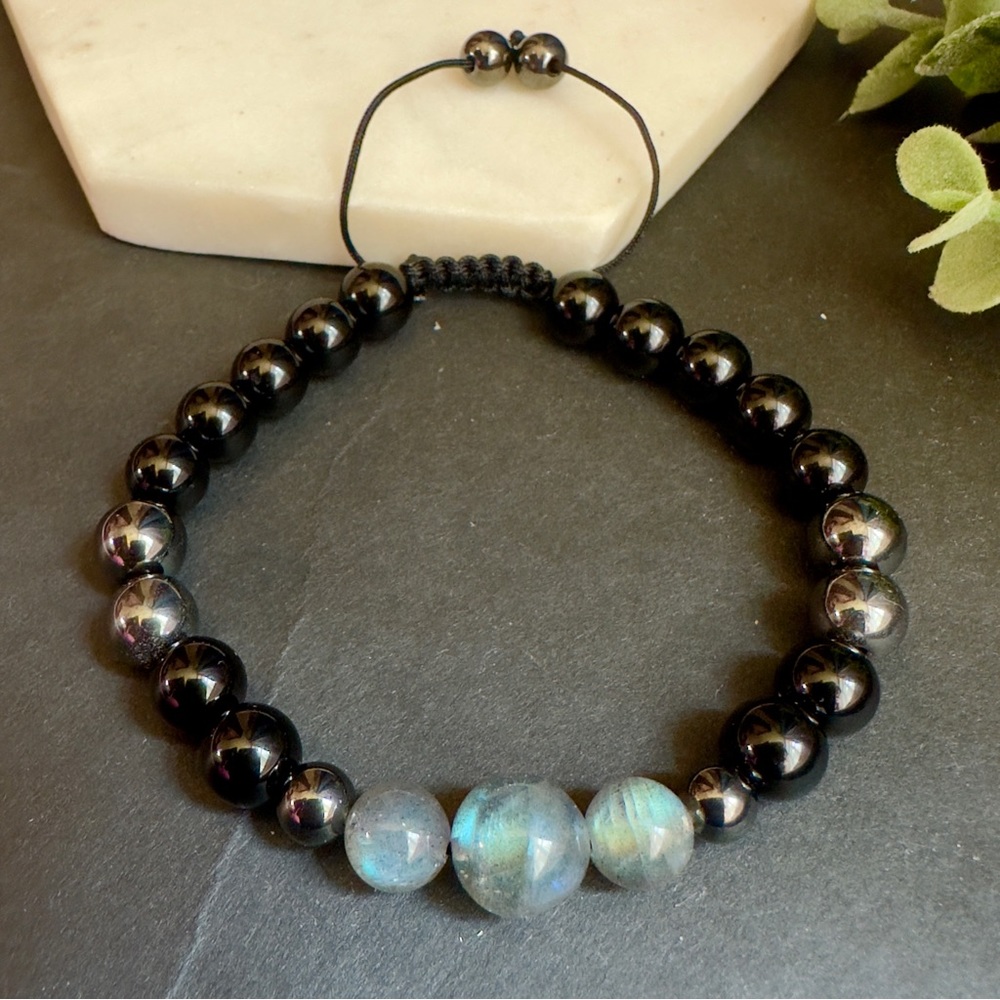 Empath Protection, Aura Shield, Absorb Negativity Crystal Healing Bracelet